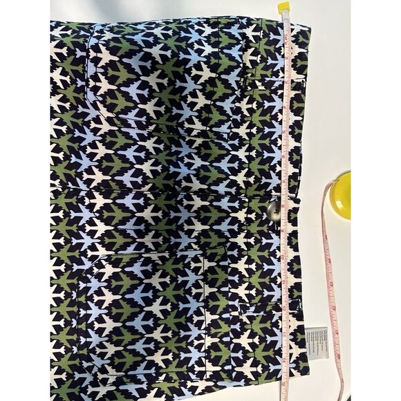 Maeve Anthropologie The Colette Wide Cropped Pants Airplane Print EUC Size 29 - Picture 10 of 12